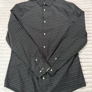 H&M Black and White Patterned Casual Shirt